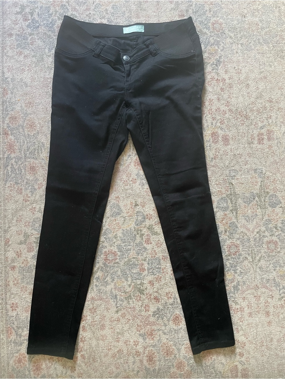 Liz Lange Black Side Panel Skinny Maternity Jeans